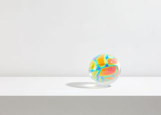 Colourful glass sphere