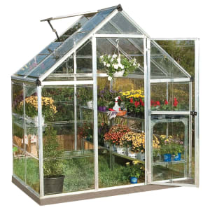 Palram Canopia Harmony Aluminium Apex Greenhouse With Clear Polycarbonate Panels - 6 X 4ft