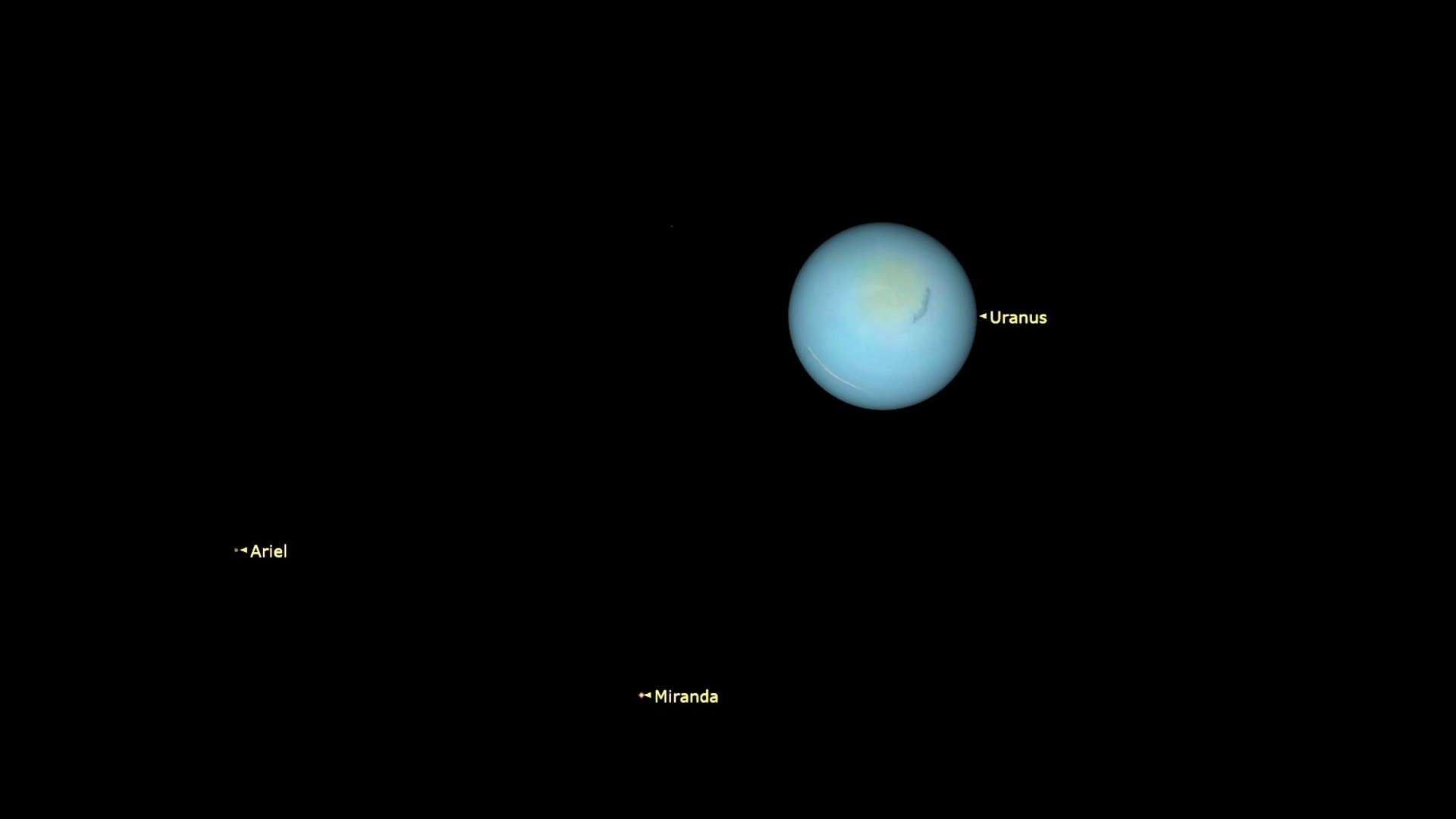 a pale blue orb on a black background