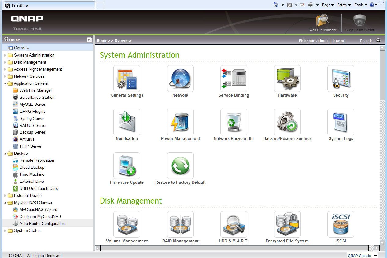 The web management interface is well designed and provides easy access to the impressive range of features.