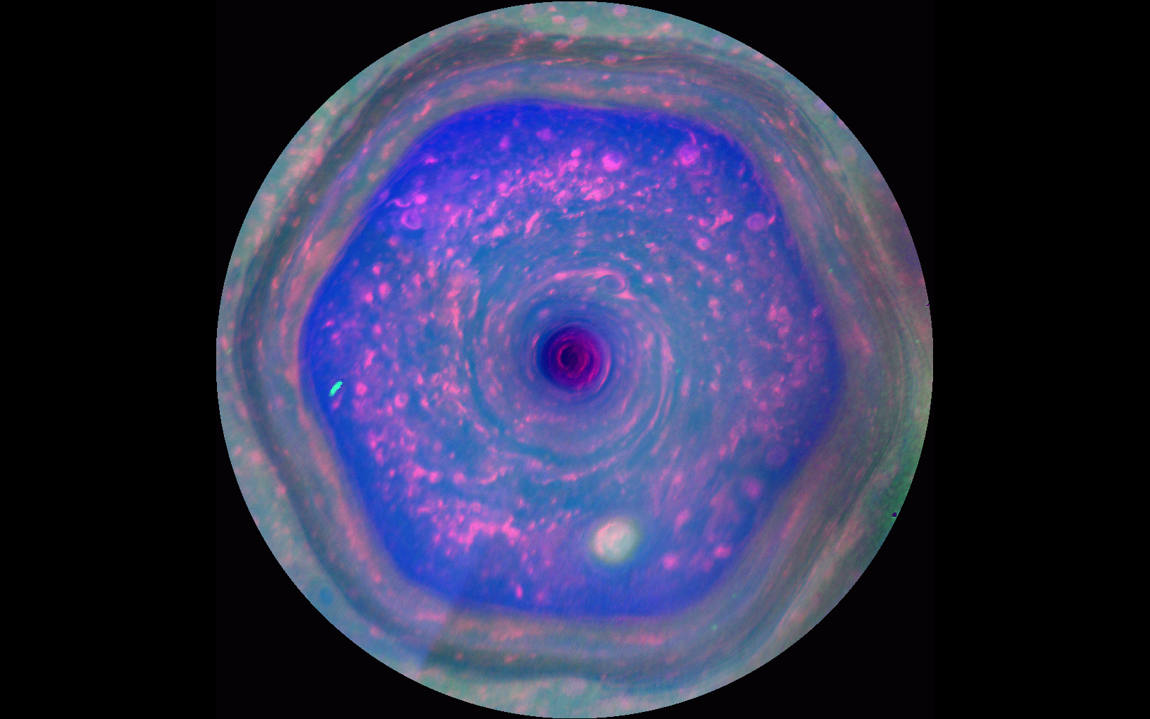 Saturn’s northern hemisphere is home to a strange hexagonal-shaped storm that has been raging for decades.
