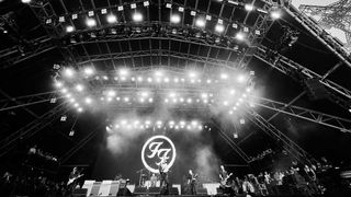 Foo Fighters onstage at Glastonbury