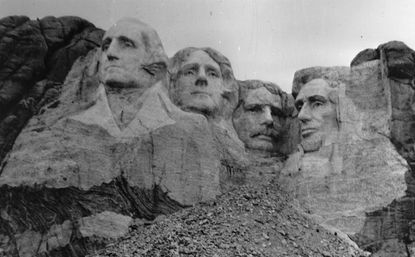 Mount Rushmore circa 1960.