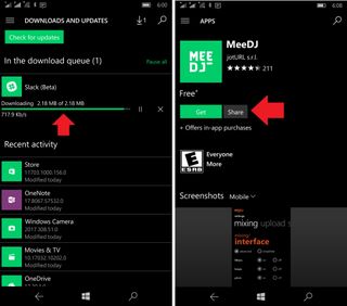 Windows Store update brings skinny download bars, moves share button