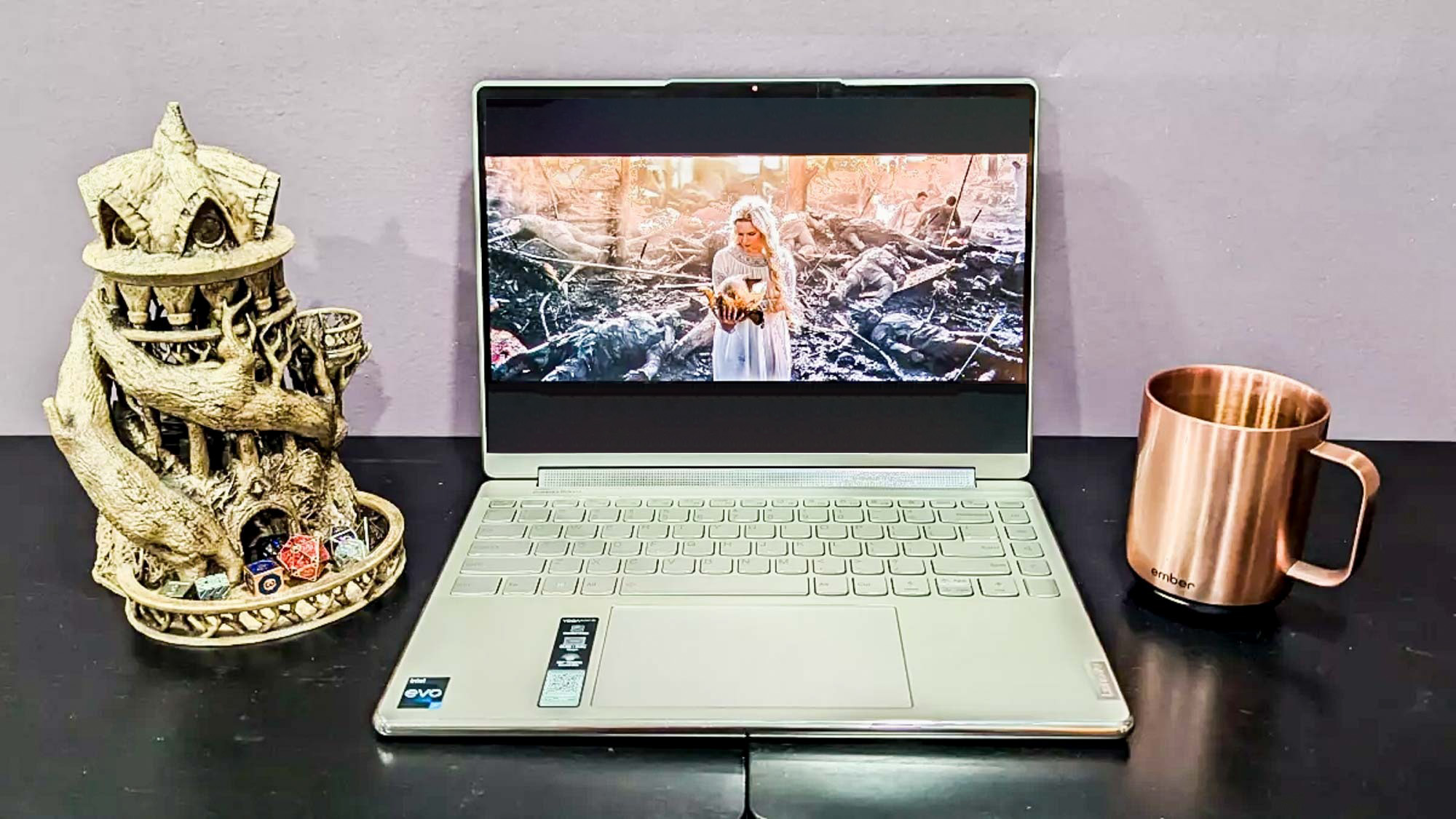 Lenovo Yoga 9i Gen 8 on a desktop