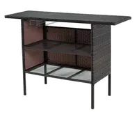 Antigo Outdoor Patio Wicker Bar Counter Table | was $216.99, now $171.99 at Wayfair