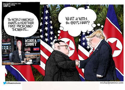 Political Cartoon U.S. Trump Kim Jong Un North Korea nuclear summit