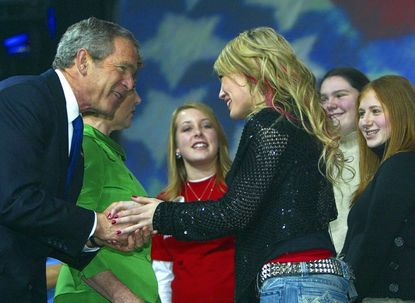 Hilary Duff With George W. Bush 