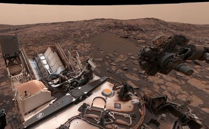 Curiosity Mars rover selfie.