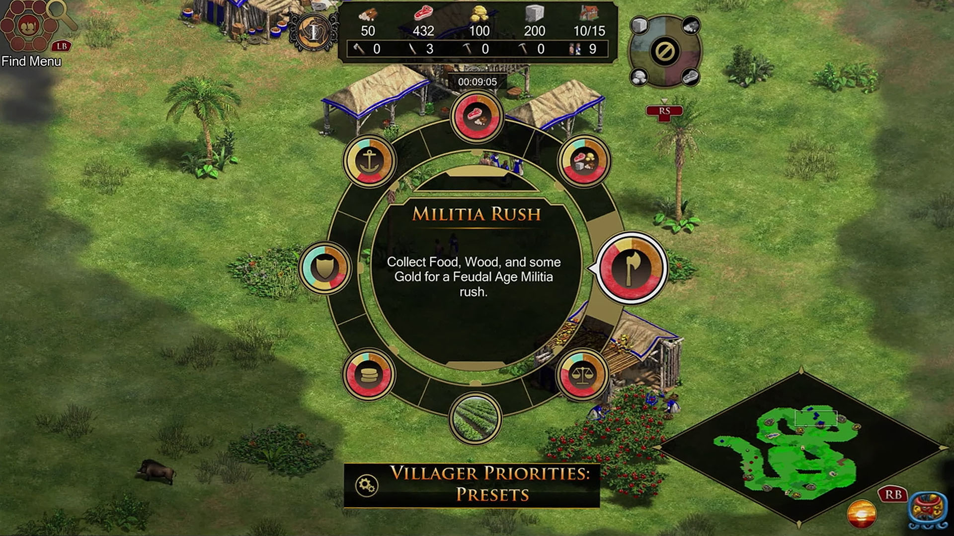 Age of Empires 2: Definitive Edition - Villager priority wheel
