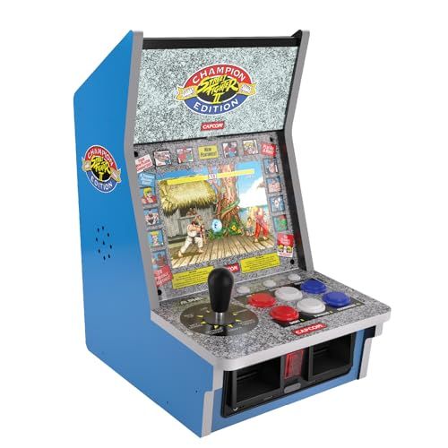 Evercade Alpha Street Fighter Bartop Arcade - Pre-Assembled Unit With Competition-Grade Arcade Controls + 8&rdquo; High-Resolution Ips Screen