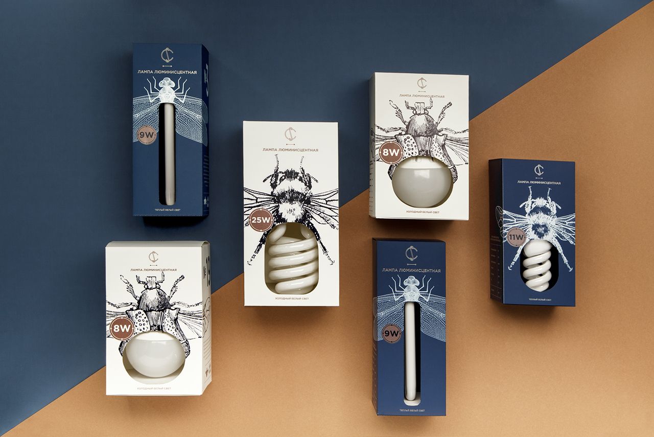 The full menagerie of insect light bulbs