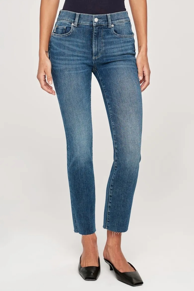 DL1961, Mara Straight Leg Mid Rise Instasculpt Ankle Jeans