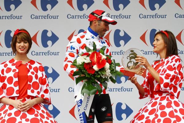 The polka dot jersey went to Chavanel's teammate Jerome Pineau.