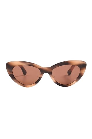 Pamela Hazelnut Sunglasses With Brown Flat Lenses