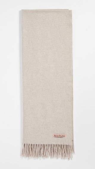 Acne Studios Skinny Fringe Wool Scarf