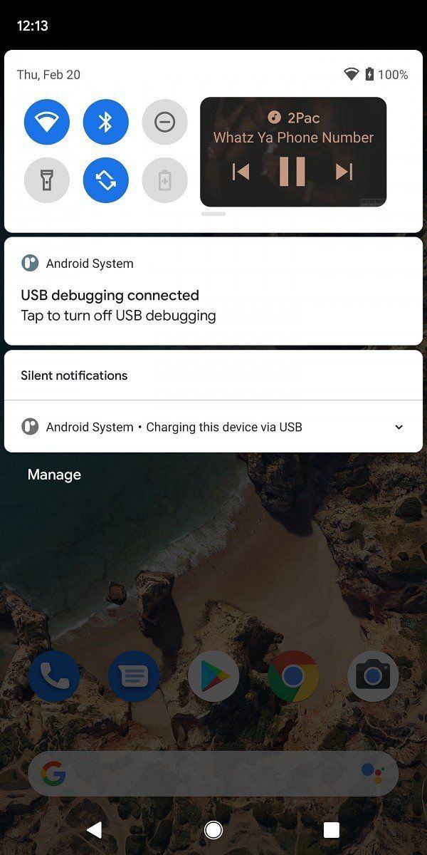 Android 11 Music Player Quick Settings
