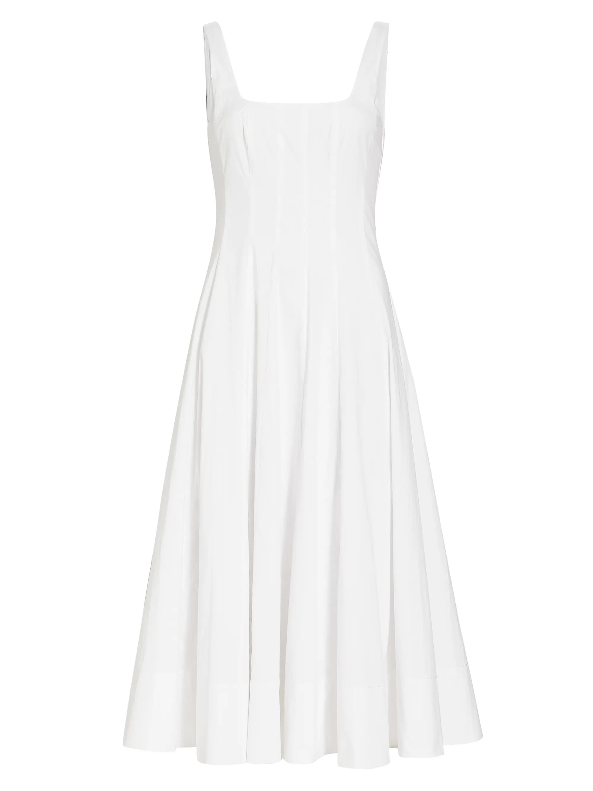 Wells Cotton Poplin A-Line Midi-Dress