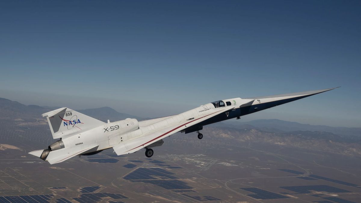 対空射撃 2nd-ever test flight of NASA's 'quiet' X-59 supersonic jet cut