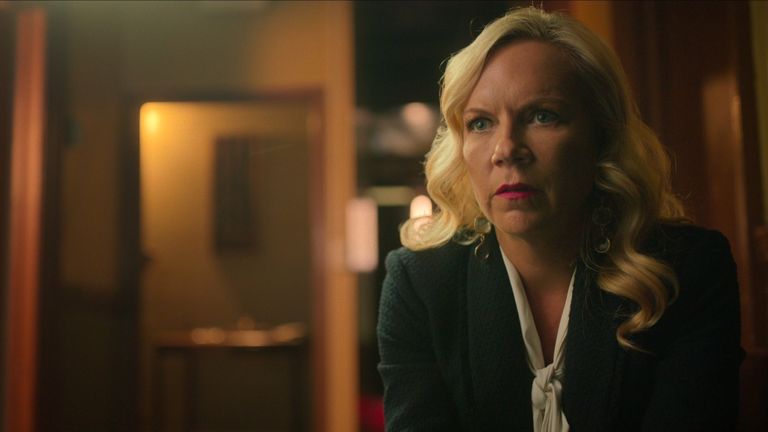 Amy Price (General Manager of the Cecil Hotel) in episode 2 of Crime Scene: The Vanishing at the Cecil Hotel. c. Courtesy of Netflix © 2021