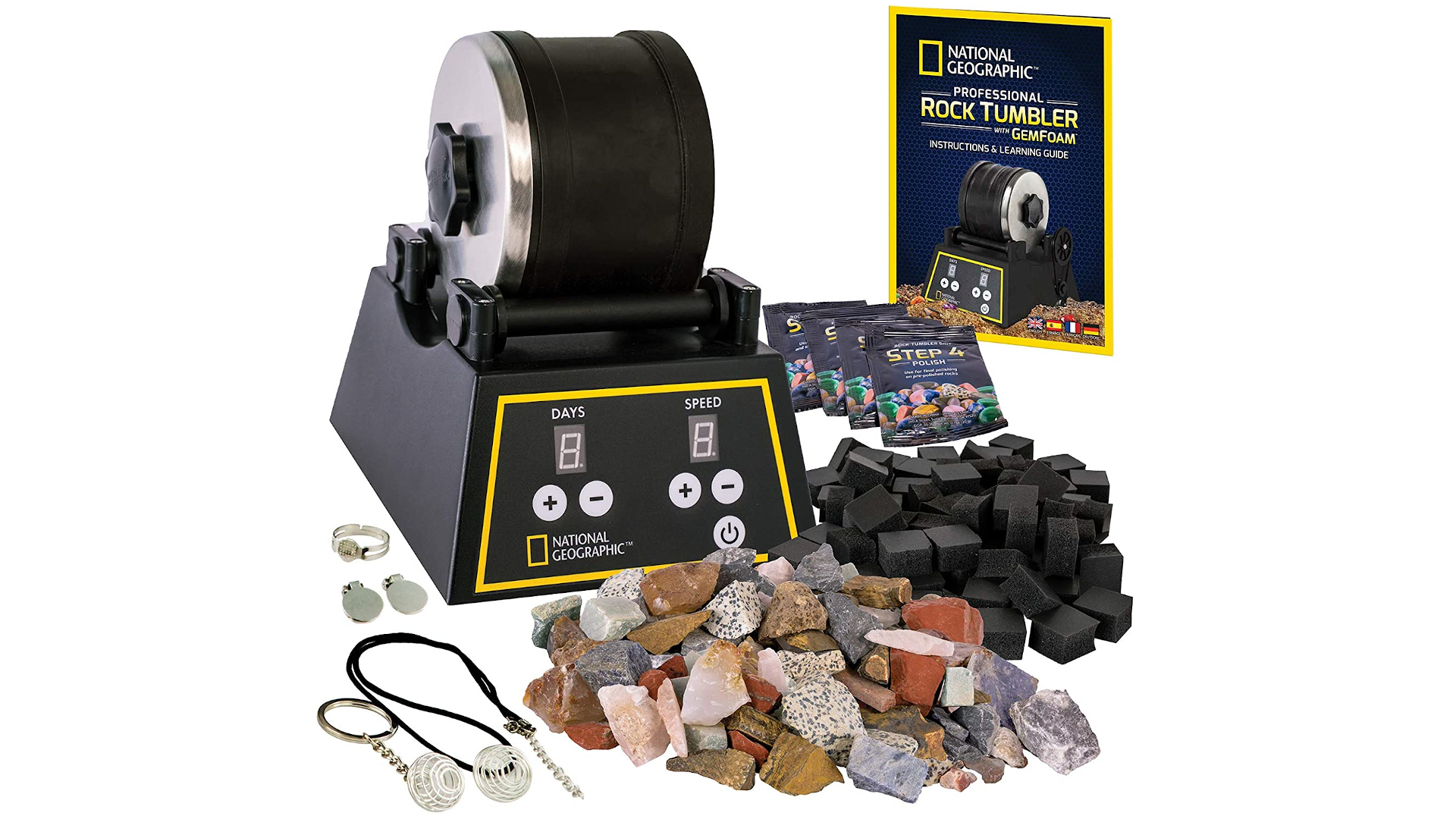 Save 15% on this National Geographic Rock Tumbler kit at