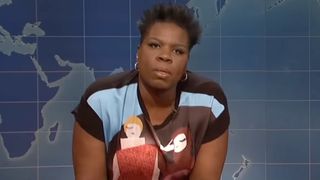 Leslie Jones on Weekend Update on Saturday Night Live.