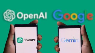 ChatGPT and Gemini on mobile phones.