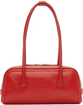 Red Soft Baguette Bag