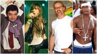 Bruce Dickinson of Iron Maiden, Mr Bean, James Hetfield of Metallica and Ja Rule