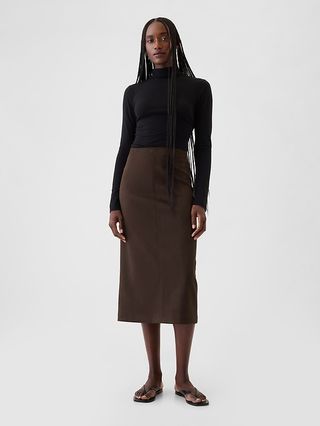 Rok Midi Wildleder Vegan