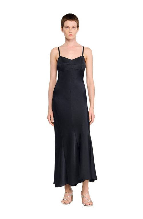 Satin-Effect Maxi Dress