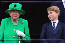 The Queen and Prince George - Prince George had a 'baptism of fire'