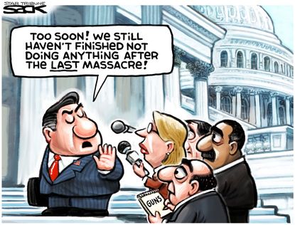 Political cartoon U.S. GOP Congress gun control