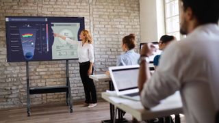 Peerless-AV Cart with Display in Higher Education