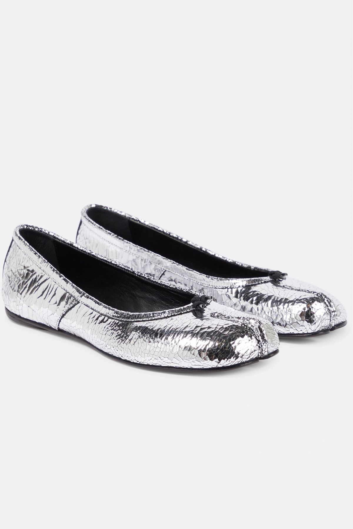 Maison Margiela, Metallic Leather Tabi Ballet Flats