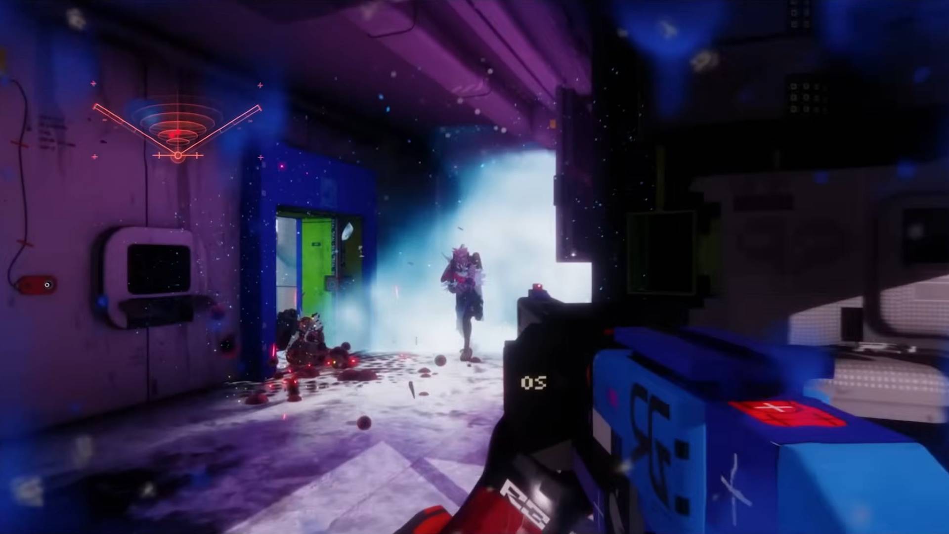 Marathon Season 2 sentinel shell aiming shotgun at Vandal spotted on motion tracker