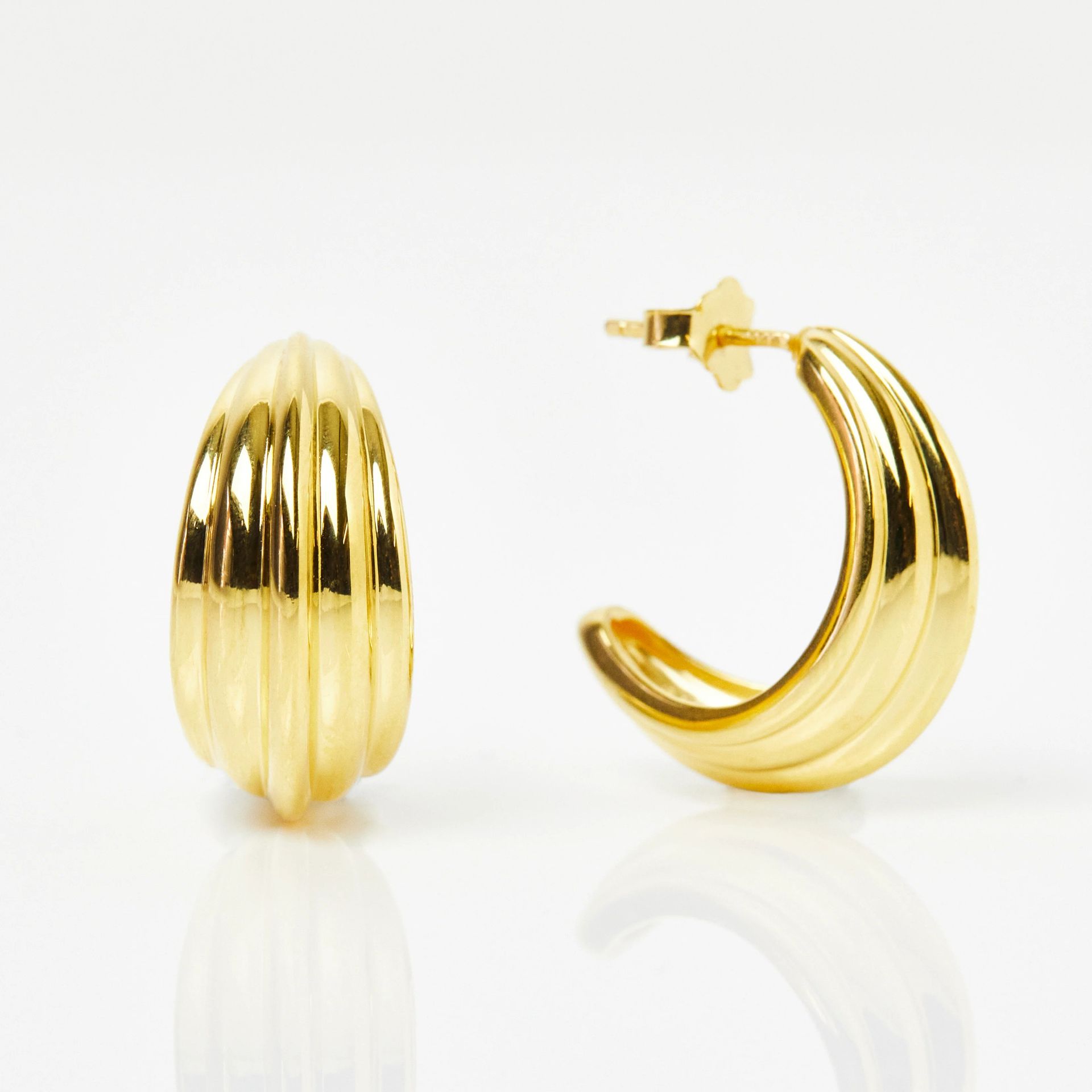 Gold hoop earrings