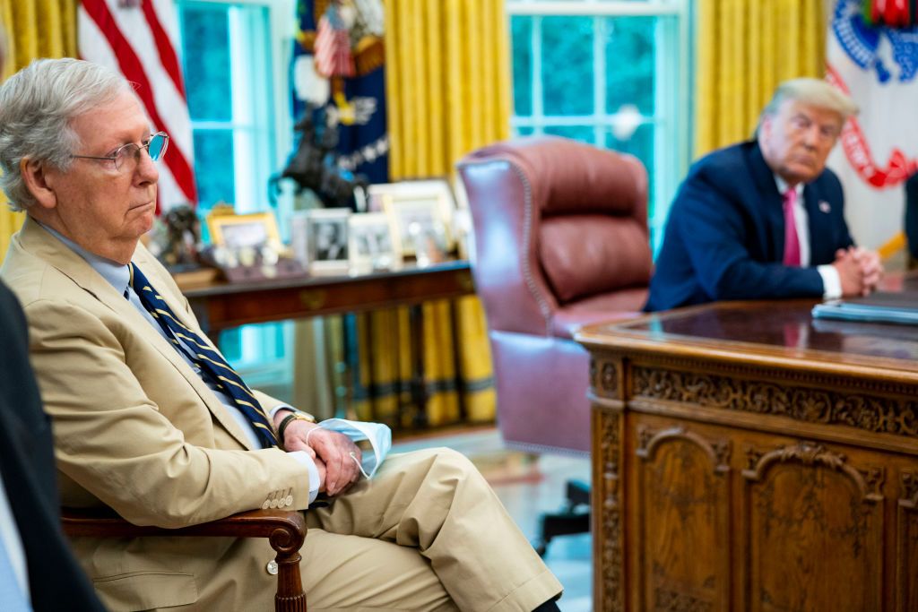 Senate Majority Leader Mitch McConnell and President Trump.