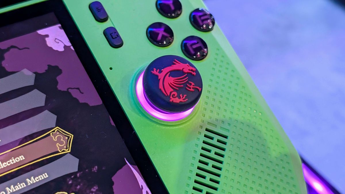 MSI Claw A8 button detail at Computex 2025