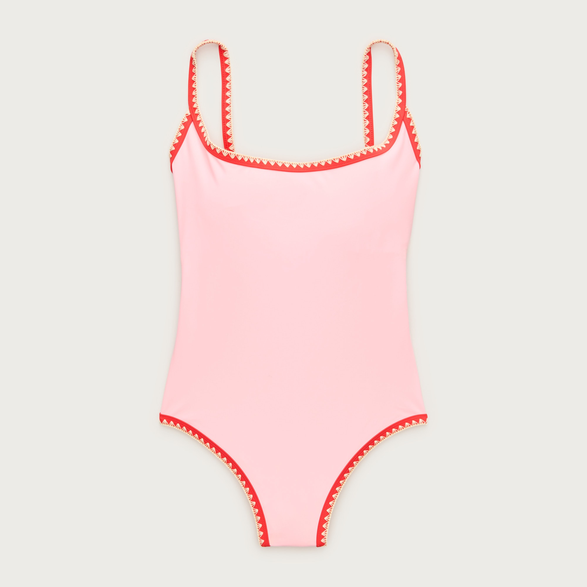 Crochet-Trim Scoopback One-Piece