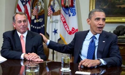 House Speaker John Boehner and President Obama: Inching toward a deal?