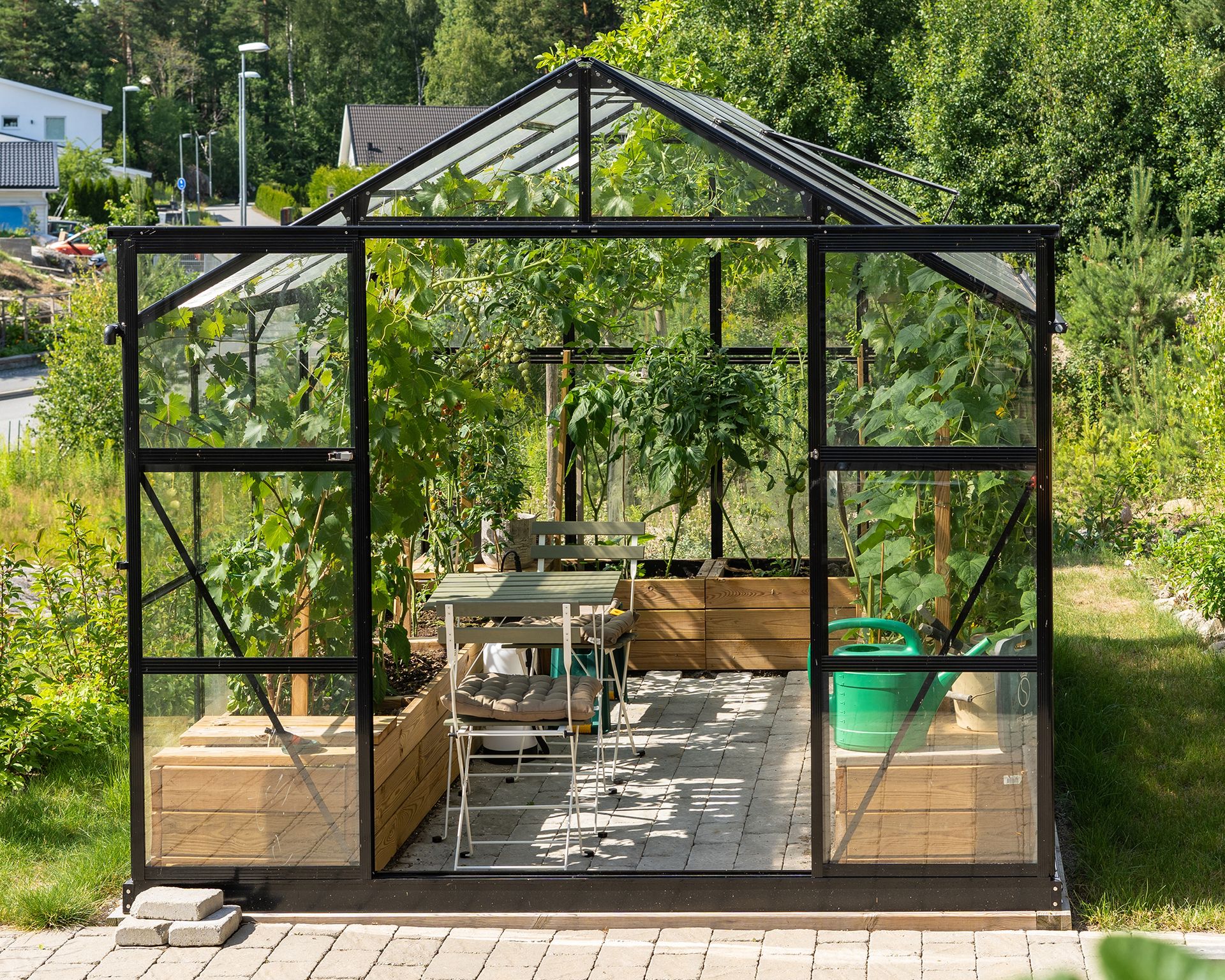 Greenhouse built from DIY kit