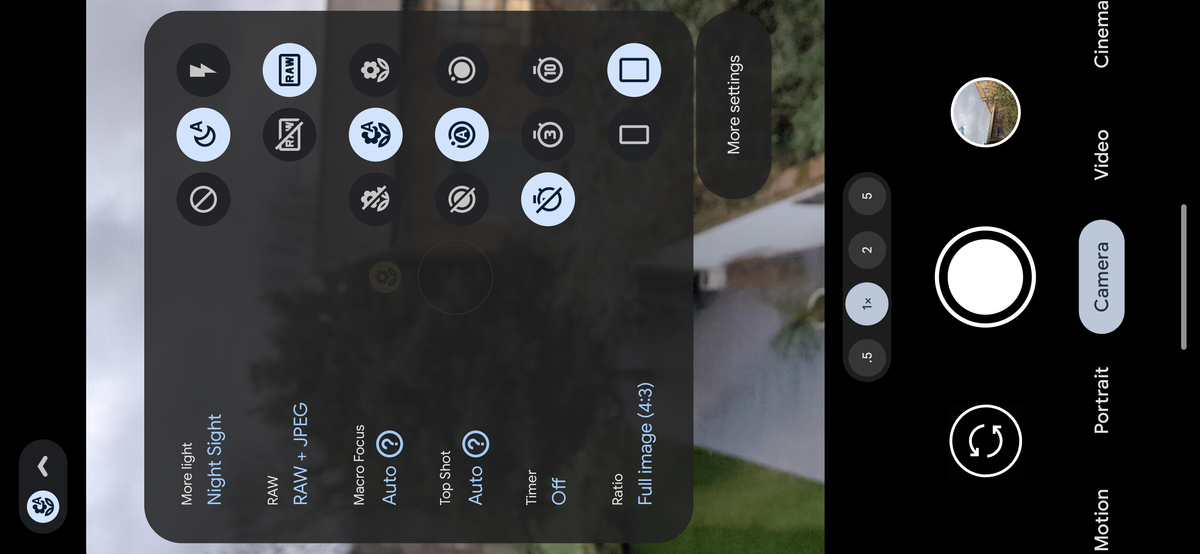 google pixel 7 pro camera settings