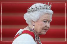 When will schools close following the death of Queen Elizabeth II illustrated by image of the Queen with tiara on red carpet