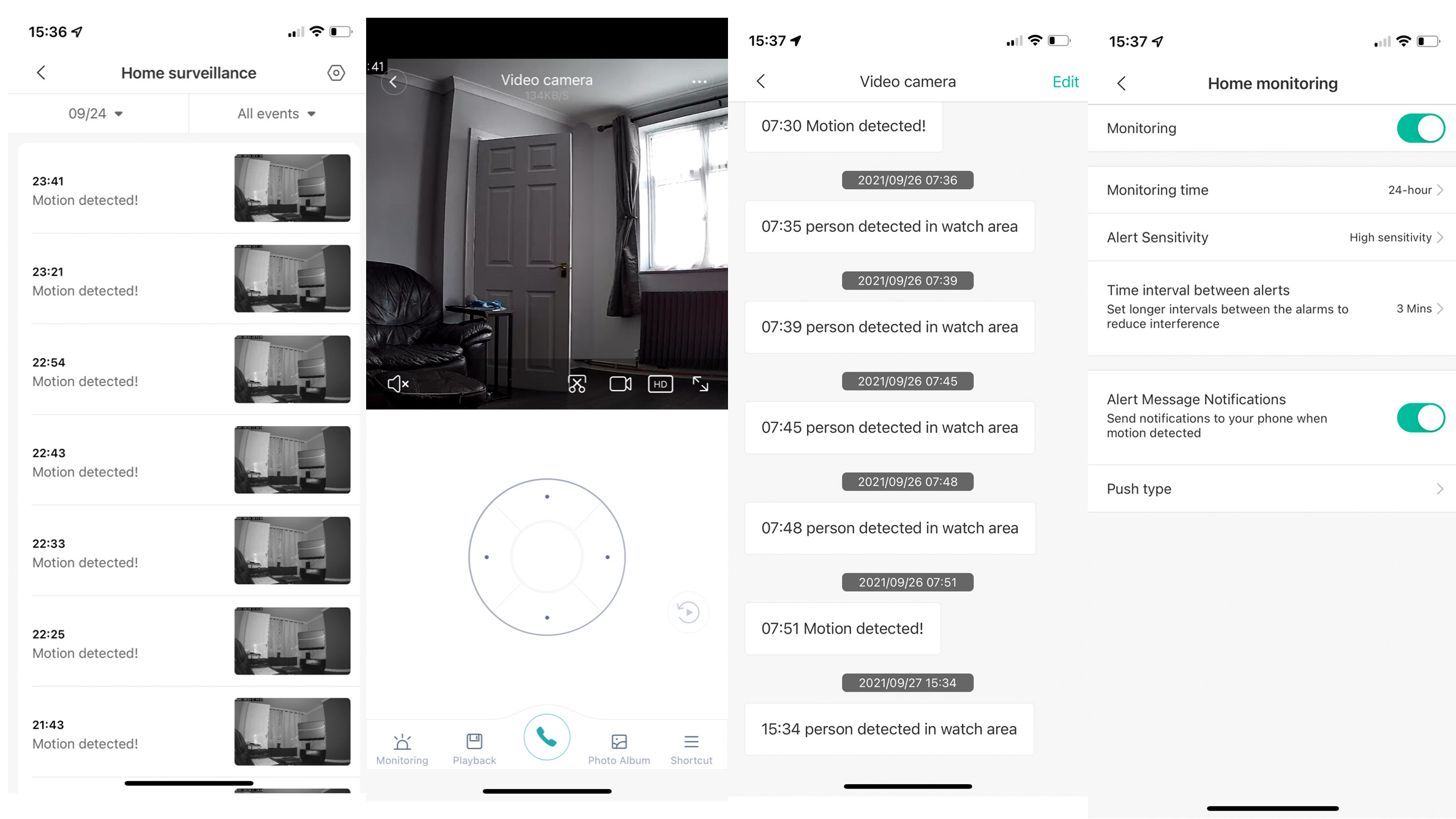 The app used to control the Xiaomi Mi Home Security Camera 360
