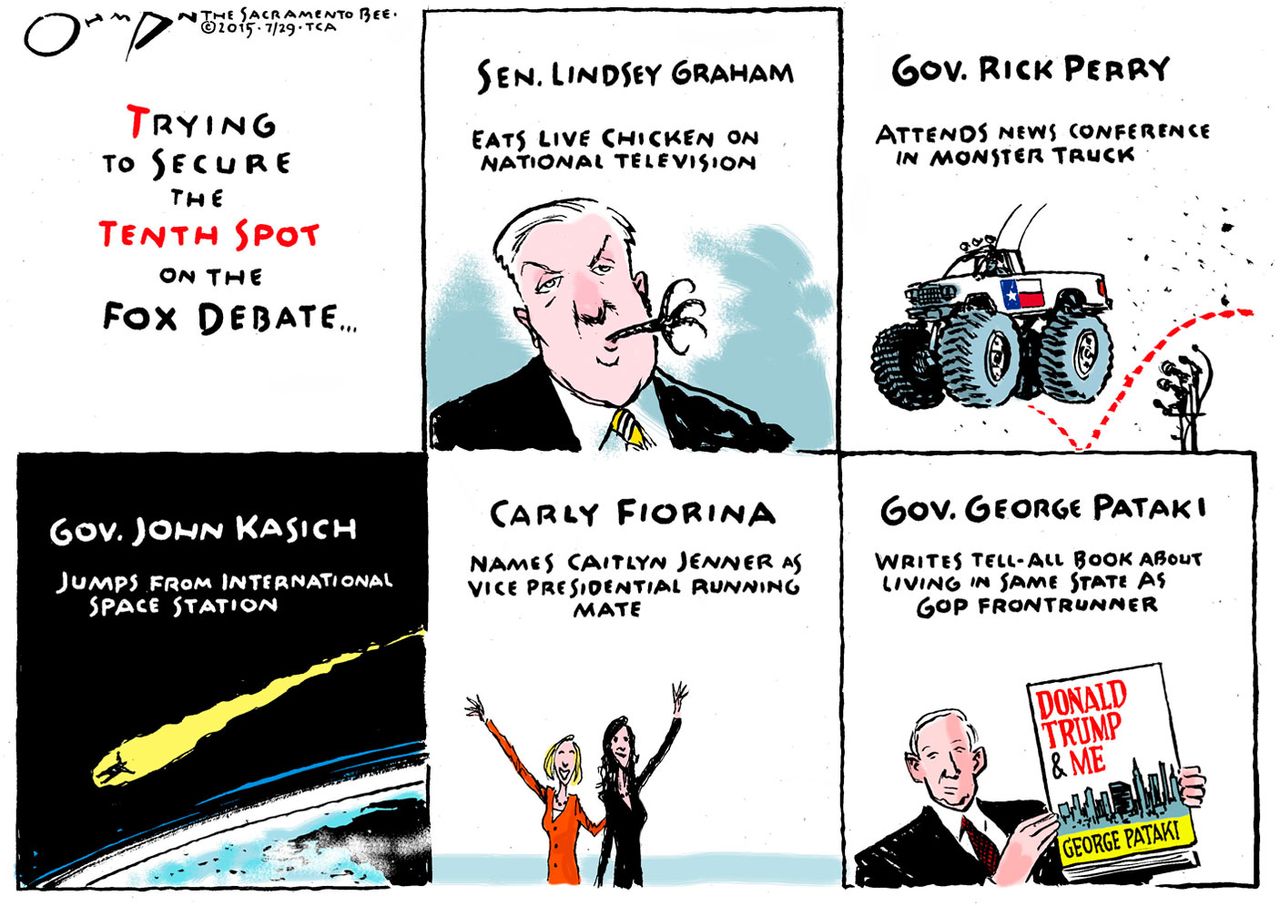 Political cartoon U.S. GOP Debate