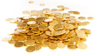 a pile of gold coins for investing in gold
