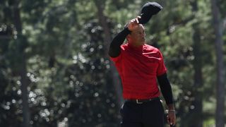 Tiger Woods acknowledges the crowd after the final round of the 2022 Masters