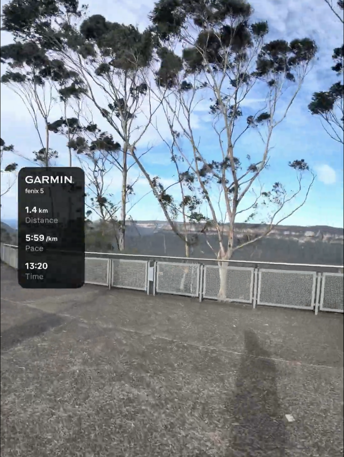 Landscape with Garmin stats