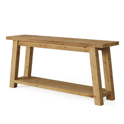 slim wooden console table